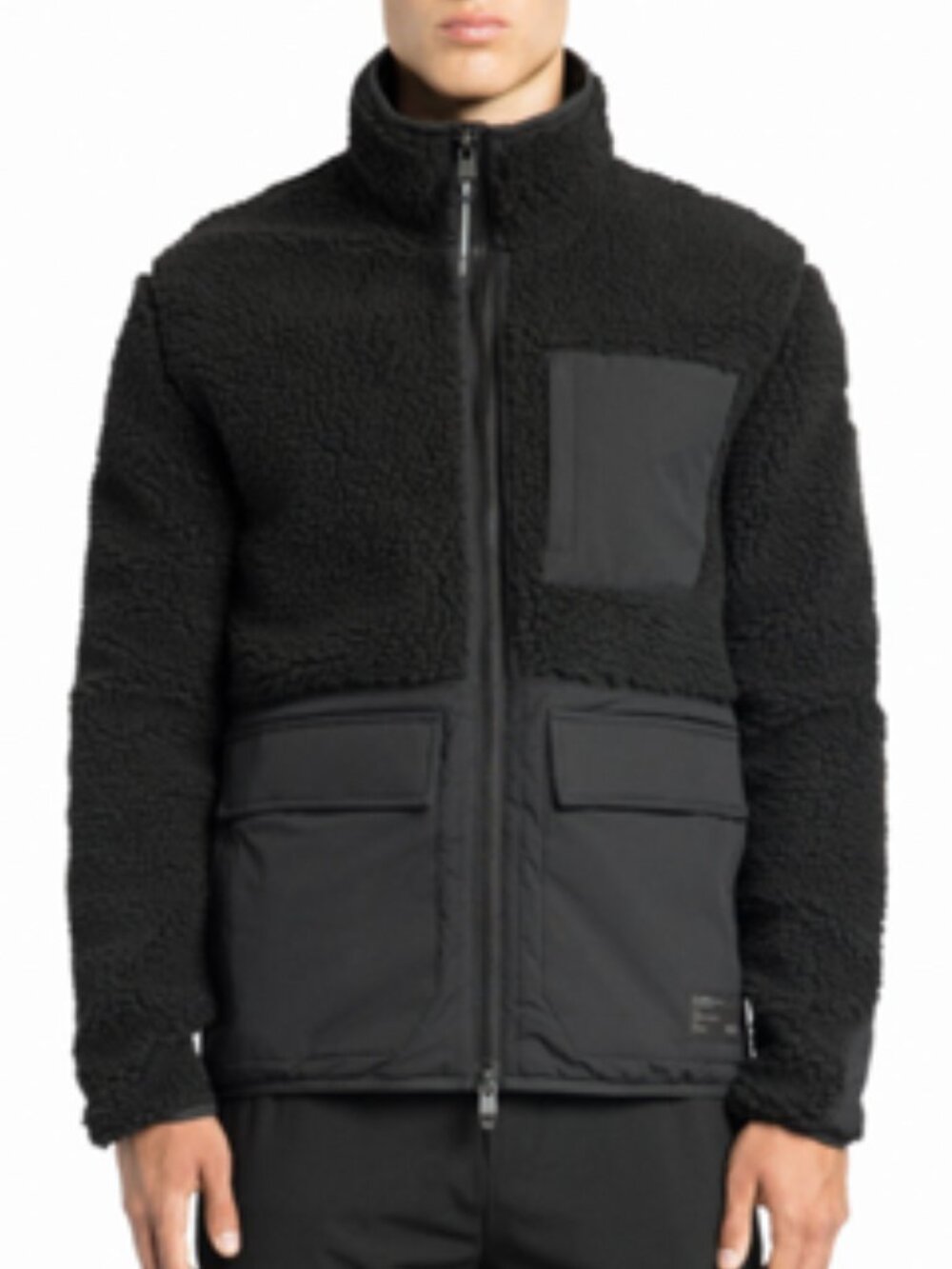 Nobis Black Zip Front Sweater in Large